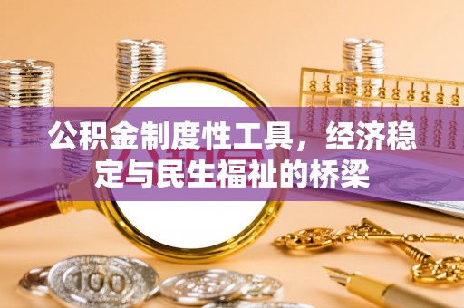 甘孜公积金制度性工具，经济稳定与民生福祉的桥梁