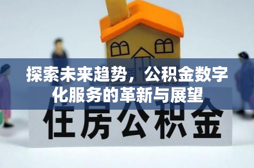 甘孜探索未来趋势，公积金数字化服务的革新与展望