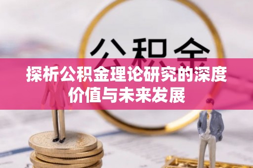 甘孜探析公积金理论研究的深度价值与未来发展